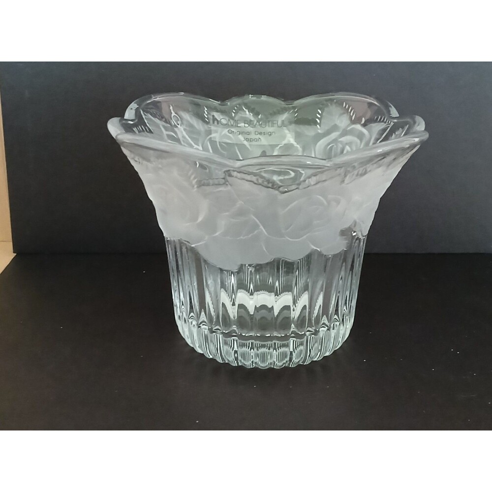 Home Beautiful Rose Pearls Glass Potpourri Holder Vase Centerpiece Made in Japan - Picture 7 of 16